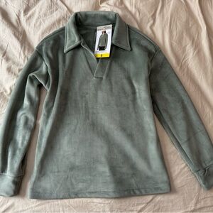 Green Long Sleeve Polo Shirt